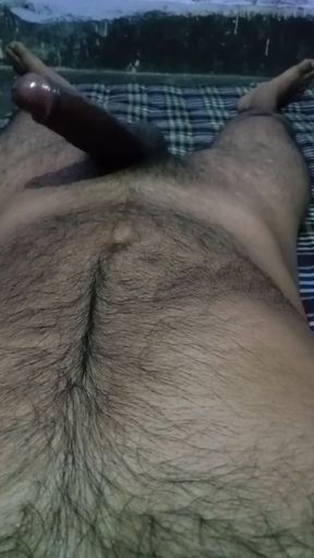 Oiling My Big and Thick Dick and Masturbating in the Rest Room While Thinking About My Friend's Whore Wife