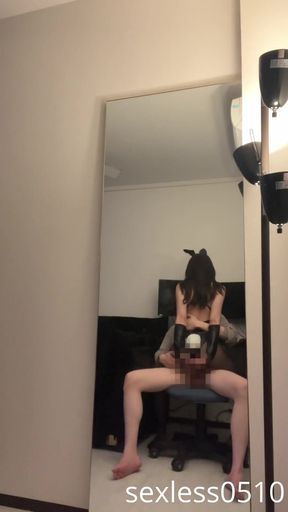 [Amateur] Bunny Girl's Sweet Hug and Fellatio   Clip 1