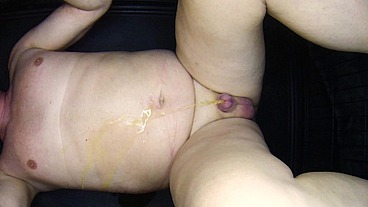 Micropenis self-piss [2 camera angles]