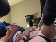 Max playing with thrusting dildo