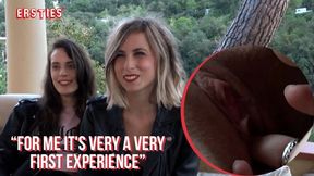 German amateur Anneke sucks blonde babe Cintia's tits