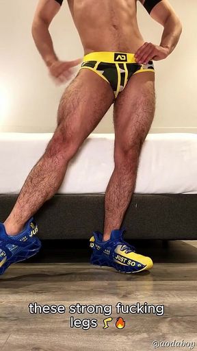 Sweaty Thong, Gym and Muscles
