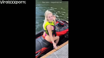 ScarlettKissesXO Rides a Jet Ski in Pink Bikini Showing her Thick Thighs and Juicy Ass in Public