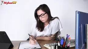 Dominating Boss Repremands Her Foot-loving Secretary's Failure