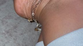 Sexy In White Fishnet n Green Heels JOI