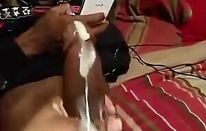 Very Huge Cock Black Explodes With Helping Hand
