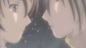 Erotic anime kissing foreplay