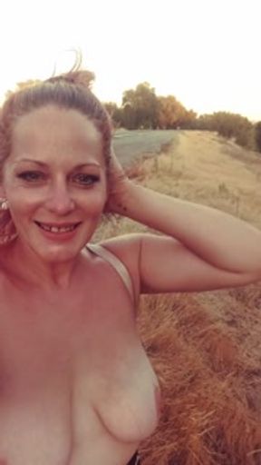 Walking topless