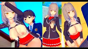 Big-Breasted Azusa from Koikatsu Rubbed Tits &amp – Handjob for Cumshot Bliss