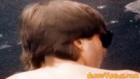 ”Stud tugs on his dick until it erupts with a bunch of cum”