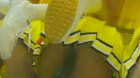 Cheerleader Fantasy Fulfilled: Busty Coeds Screwed by Hung Coach