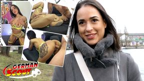 German scout lady Lydia Maus with huge ass and saggy melons gets fucked rough