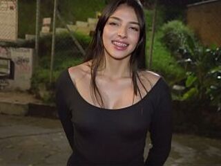 Shy Latin babe Talked Into Wild Hookup