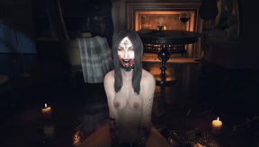 Witch Cassandra and Her Naked Ritual