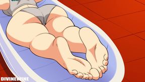 Squishy Cartoon Booty of Bulma Takes a Nap