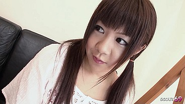 Japanese Petite Teen 18 talk to taste First time Sperm with Uncensored JAV Blowjob