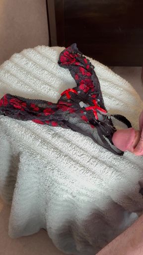 Cum on wife's panties 11