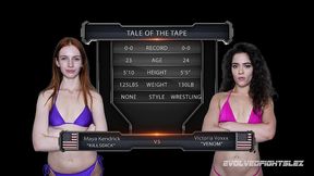 maya kendrick vs victoria voxxx female wrestling