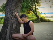【ONALOG】野外で潮吹きオナニー