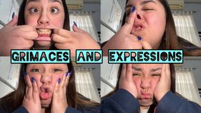 Grimaces and expressions