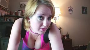 Sexy Big Tit chick Teasing Workout Turns 2 Sports Bra Titfuck & Huge semen