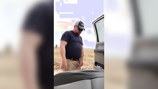 Pissing Outdoors with a Hairy Stud