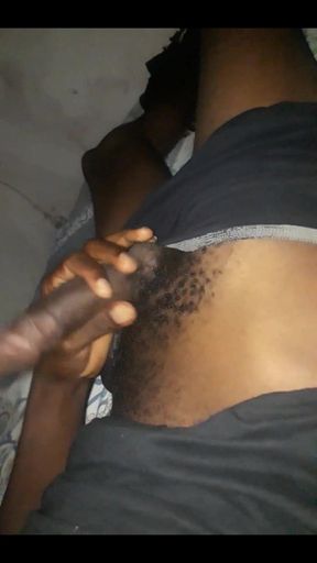 Kenyan Black Guy Stroking His BBC