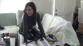 Frogwoman Dakota Smokes and Masturbates in Her Rubber Wetsuit and SCUBA Gear [DISCOUNTED]