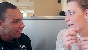 Woman severely fuck in the cafe!