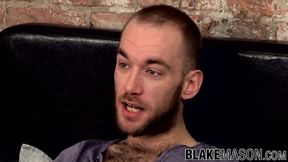 Hairy bum Lincoln Gates loves to jerk off after an interview