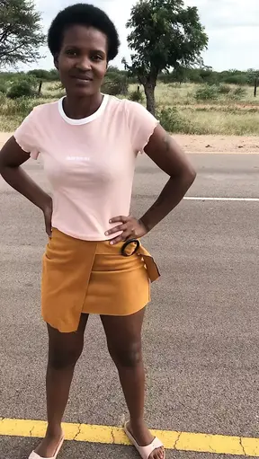 Ebony street hooker licks pussy and rides big black cock
