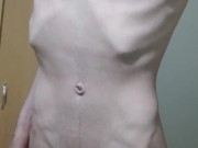 Showing off my extremely perfect skinny body near bright light
