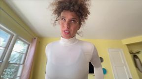 Stepmom caught watching dirty porn and can't resist fucking in POV