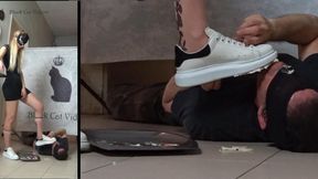 licking sneakers soles (fullbody)