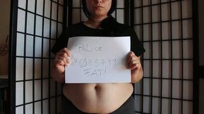 Fat thief betrayed by her noisy belly! [MOV]