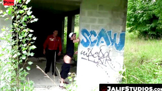 Outdoor Muscle Domination - Submissive Guy Faces Humiliation By Huge Stud