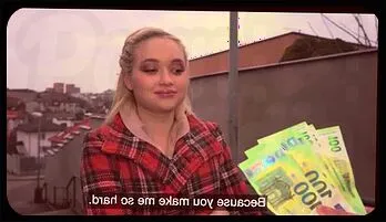 Russian Babe Pounded Hard for Cash in Public