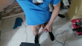 a very hard cock and big drooling head