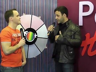 Porn actor Rogê Ferro at the premiere of Papo Privê on TV PapoMix