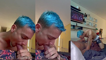 Mamando o hetero até gozar