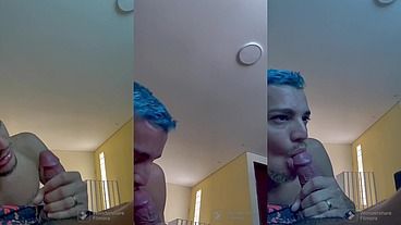 Mamando o hetero até gozar