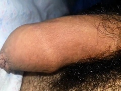 Process erection of my cock in the bed (22 year old)