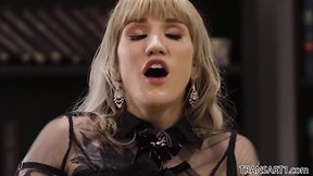 Shemale boss gagging on employee's schlong - chad diamond and lena kelly