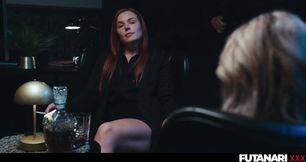 Huge Boobs MILF futanari destroys redhead lady boss in hardcore TG surprise