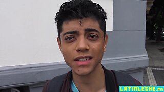 Nice latin rides boys cock for cash