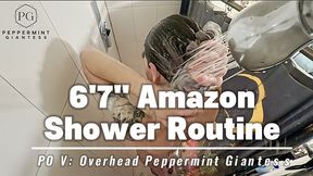 6'7" Tall Amazon Shower Routine POV: Overhead Giantess Goddess