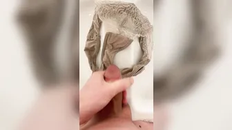Morning Solo Jerk Off and Cum in Cute Underwear