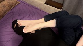 Goddess Adriana Divine Evening Foot Worship, Sole Licking, Kissing and Deep Sniffing