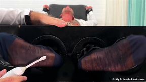 Tied Up Archer Croft Endures Tickles On His Size 8 Feet