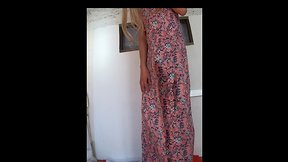 Sultry underwear pee soaked. peeing dress